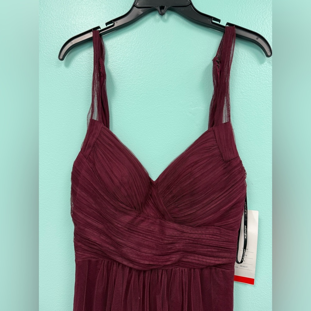 Bill Levkoff bridesmaid dress in wine size 4. - Picture 5 of 5